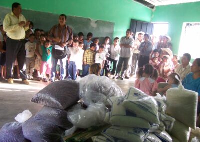 Donations at rural school